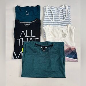 Lot Of 5 Mixed Brand Workput Tops Women’s Small